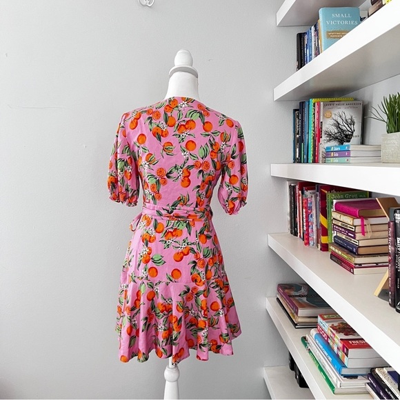 Finders keepers Aranciata pink wrap dress size small - Picture 8 of 15